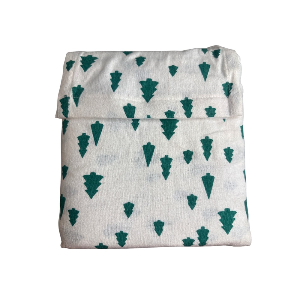 Target Queen Sheet Set Green Pine Tree Holiday Winter White 4 Piece Bedding